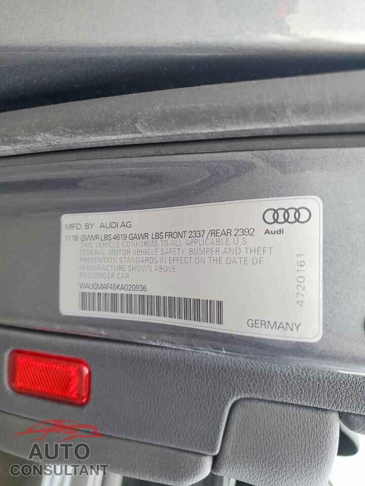 AUDI A4 2019 - WAUGMAF45KA020936