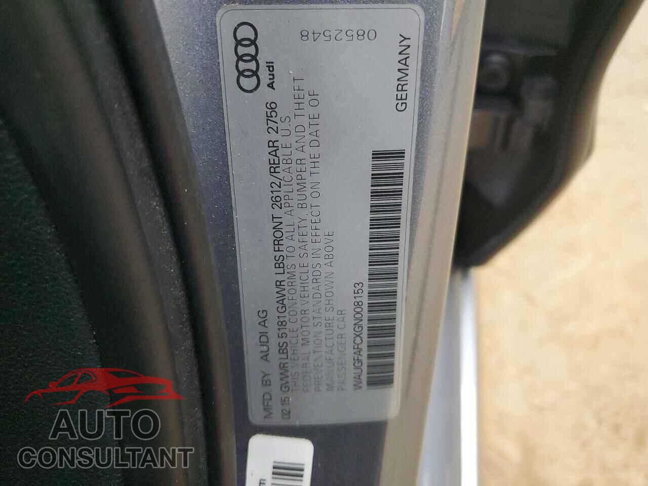 AUDI A6 2016 - WAUGFAFCXGN008153