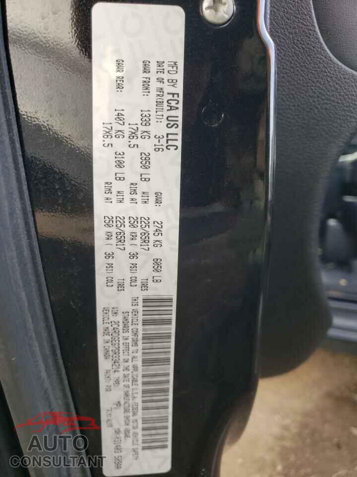 DODGE CARAVAN 2016 - 2C4RDGEG7GR334214