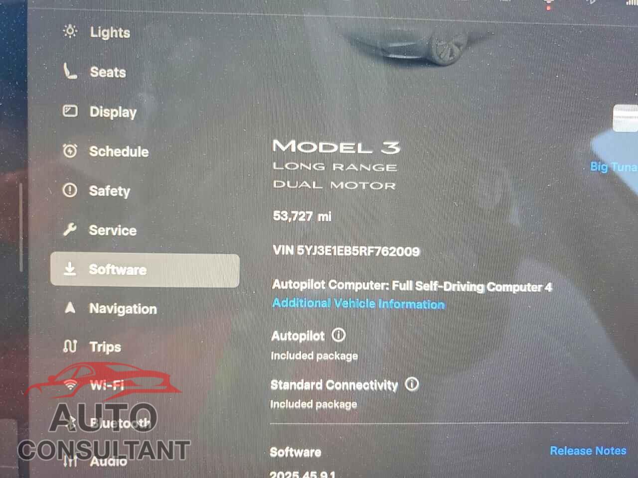 TESLA MODEL 3 2024 - 5YJ3E1EB5RF762009
