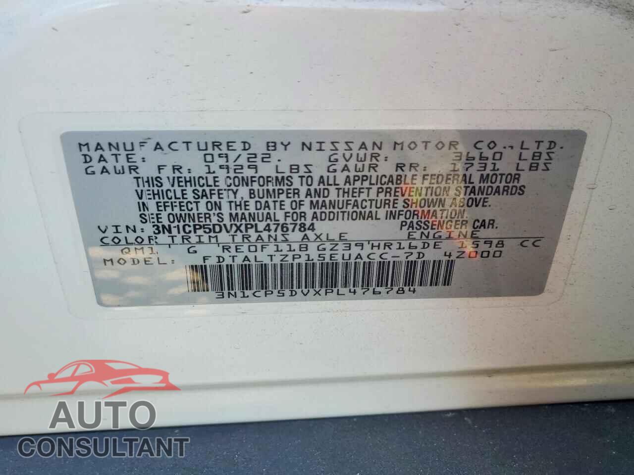 NISSAN KICKS 2023 - 3N1CP5DVXPL476784