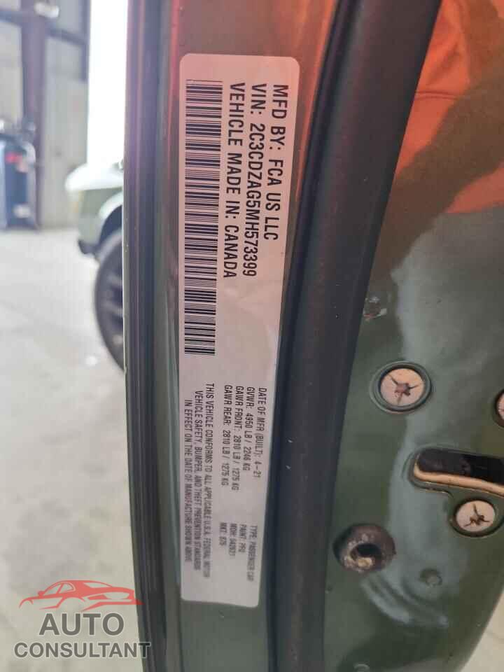 DODGE CHALLENGER 2021 - 2C3CDZAG5MH573399