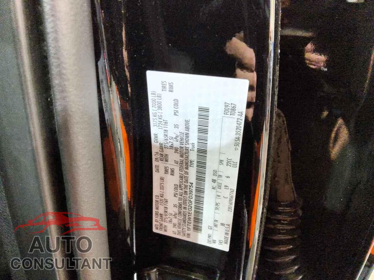 FORD F150 2016 - 1FTEW1EG2GFD39754