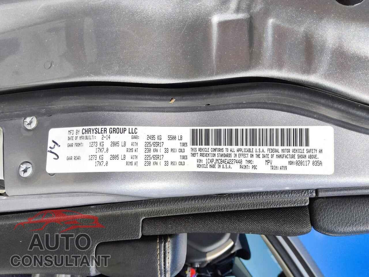 JEEP CHEROKEE 2014 - 1C4PJMCB4EW227440