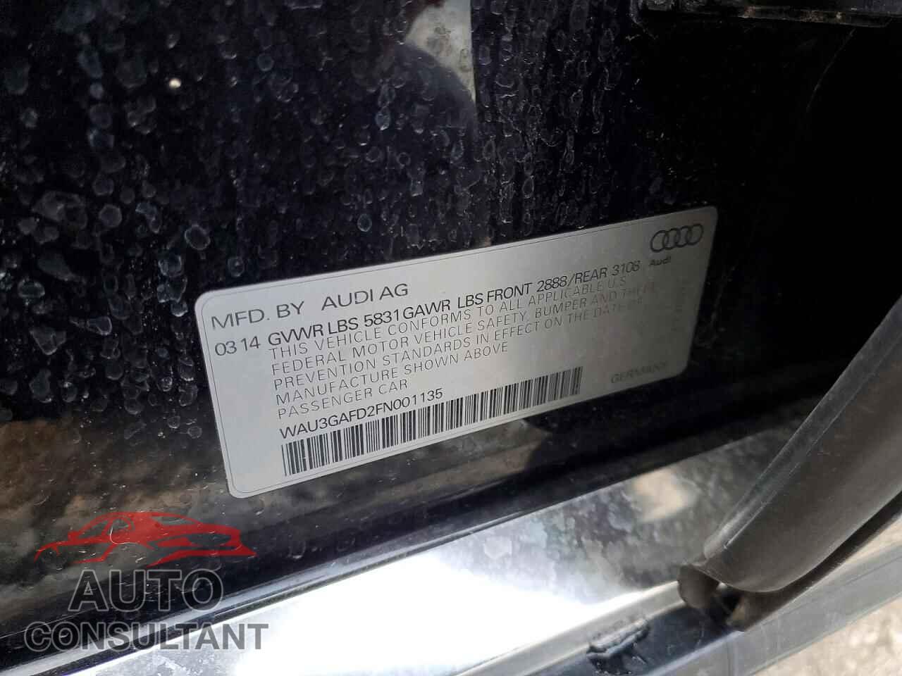 AUDI A8 2015 - WAUG3AFD2FN001135