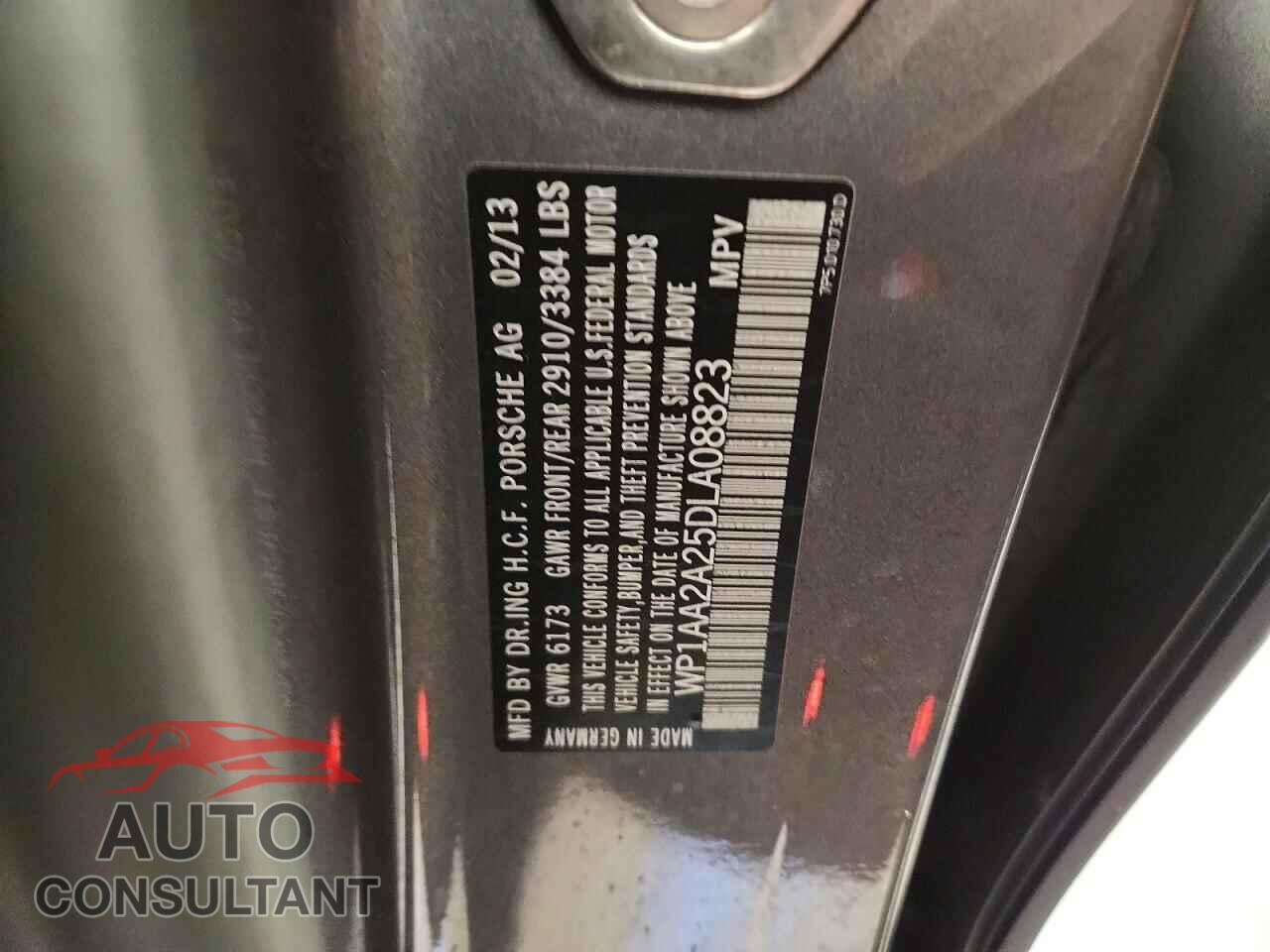 PORSCHE CAYENNE 2013 - WP1AA2A25DLA08823