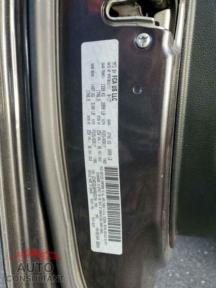 DODGE CARAVAN 2017 - 2C4RDGEG6HR863154