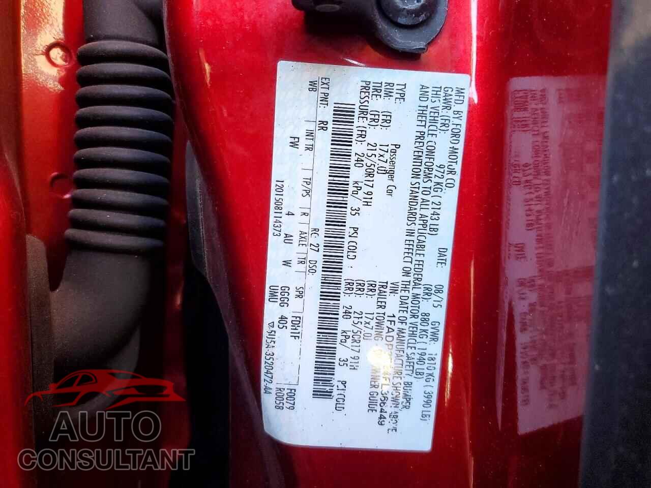 FORD FOCUS 2015 - 1FADP3F24FL366449