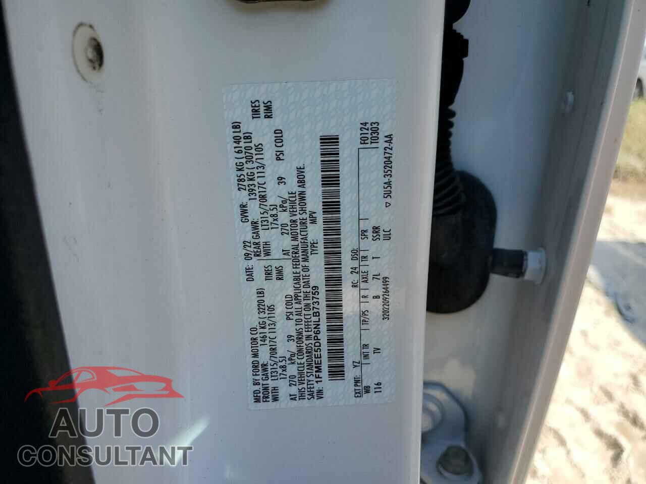 FORD BRONCO 2022 - 1FMEE5DP6NLB73759