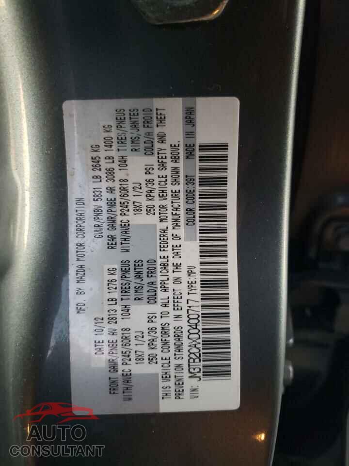 MAZDA CX-9 2013 - JM3TB2CAXD0400717