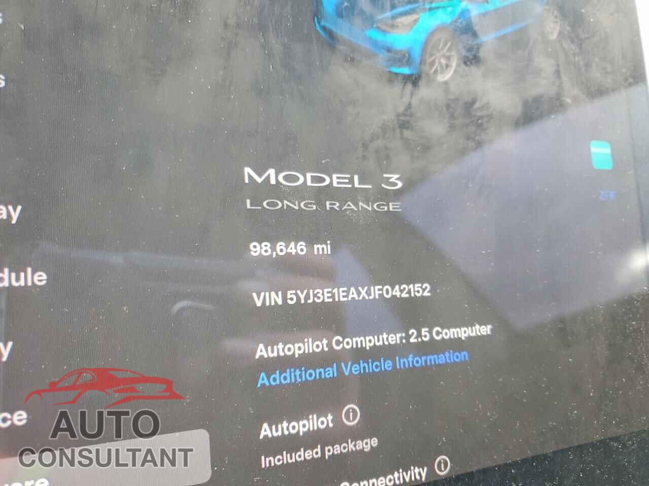 TESLA MODEL 3 2018 - 5YJ3E1EAXJF042152
