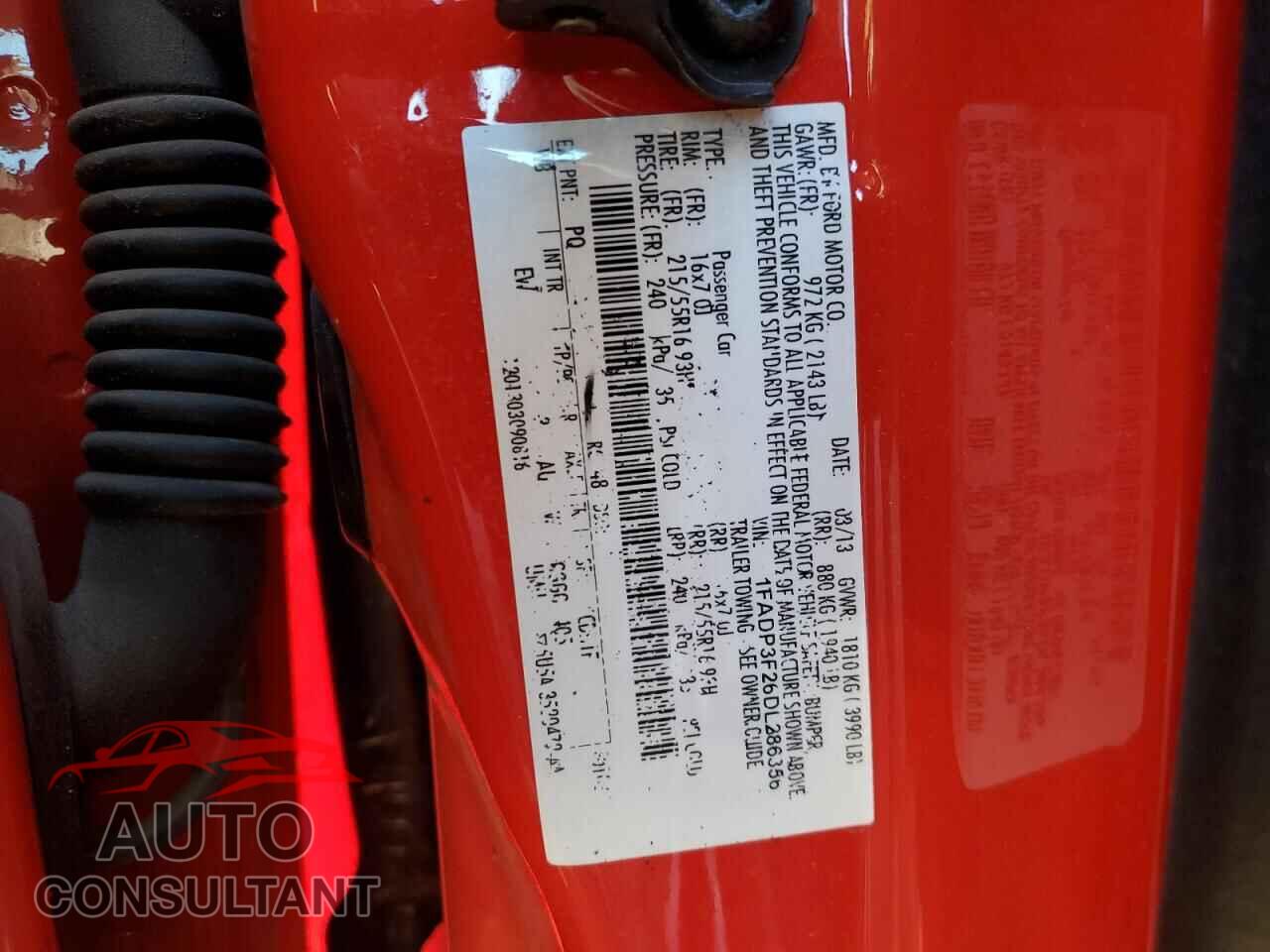 FORD FOCUS 2013 - 1FADP3F26DL286356