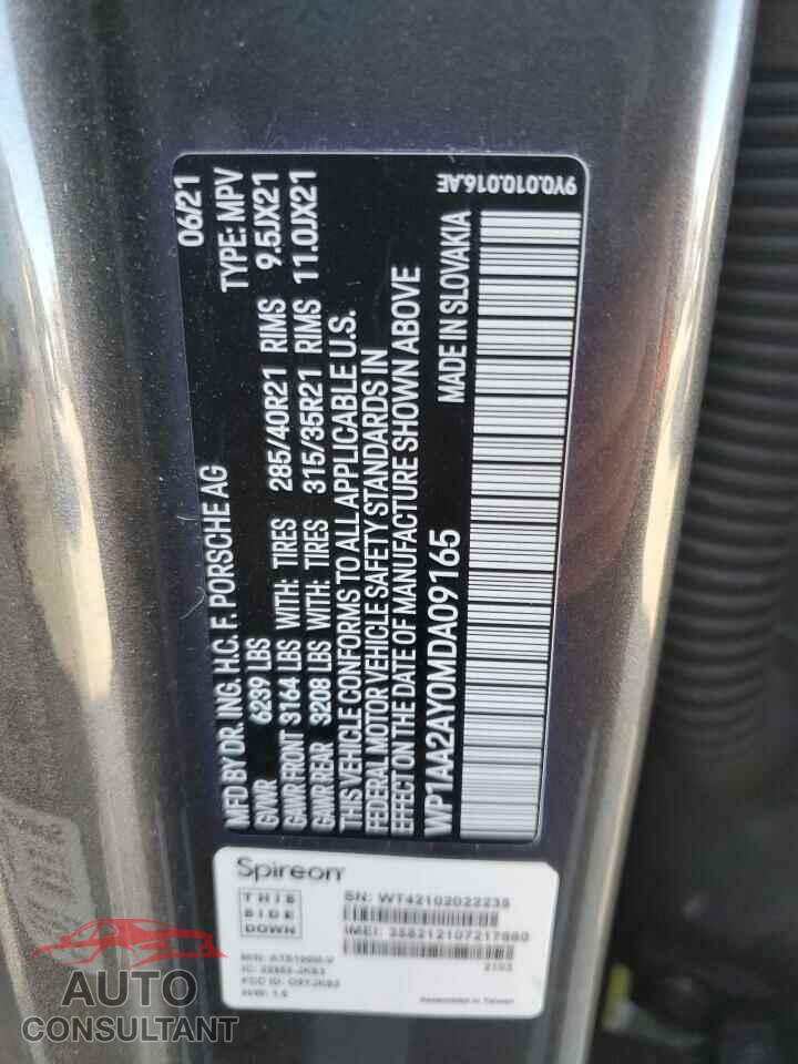 PORSCHE CAYENNE 2021 - WP1AA2AY0MDA09165
