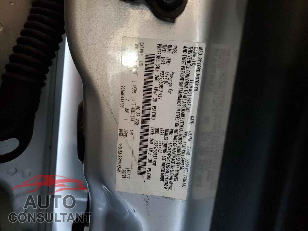 FORD CMAX 2016 - 1FADP5CU9GL112089