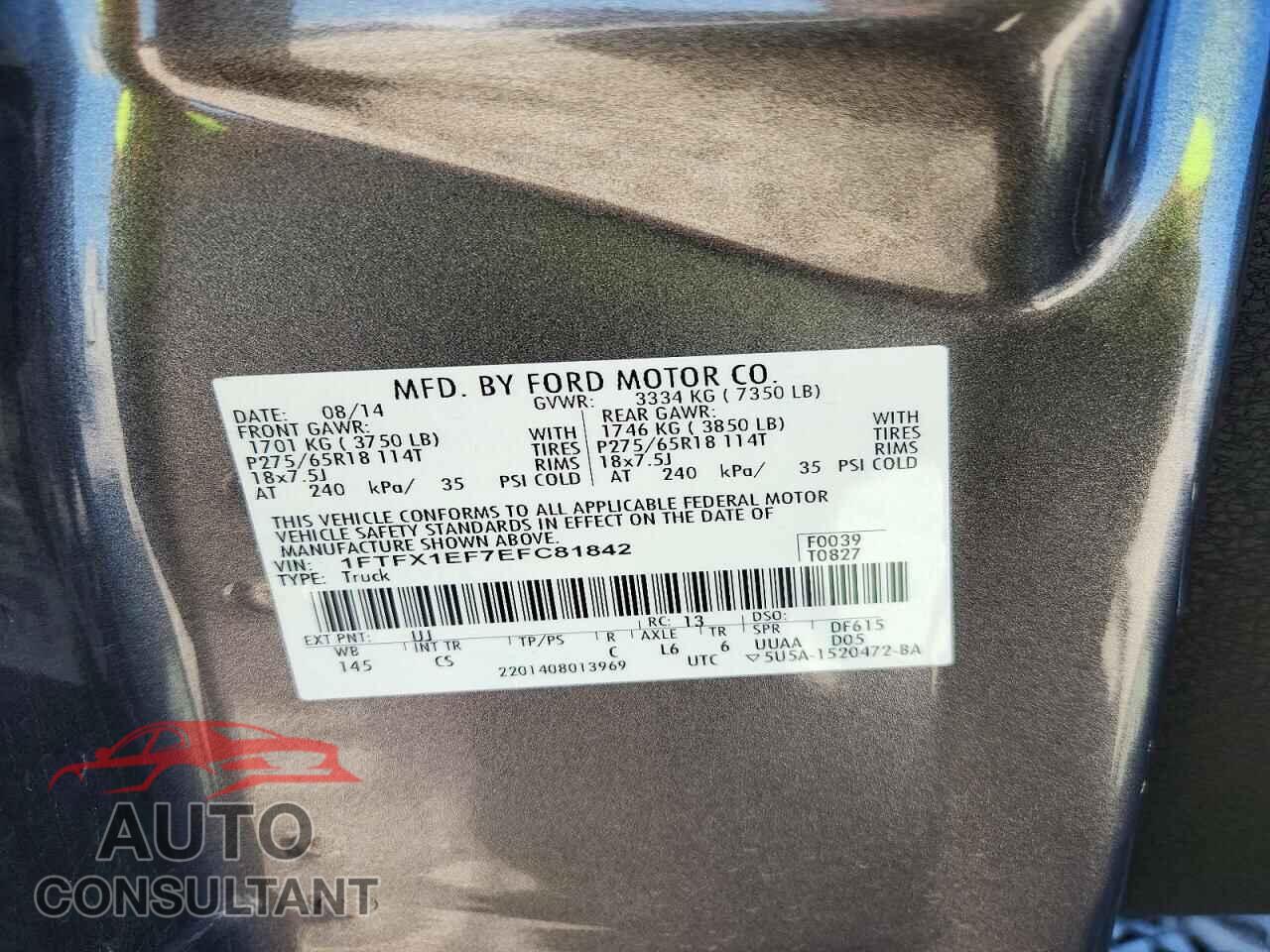 FORD F150 2014 - 1FTFX1EF7EFC81842