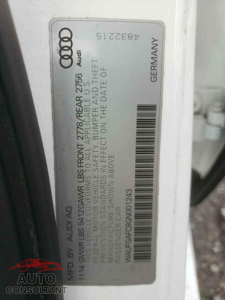 AUDI A6 2016 - WAUFGAFC8GN001243