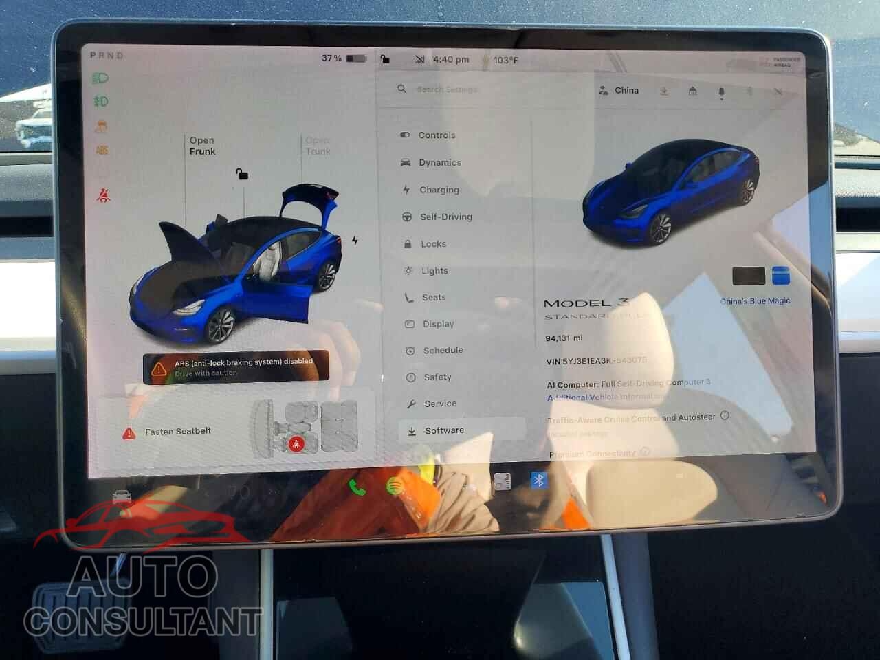 TESLA MODEL 3 2019 - 5YJ3E1EA3KF543076