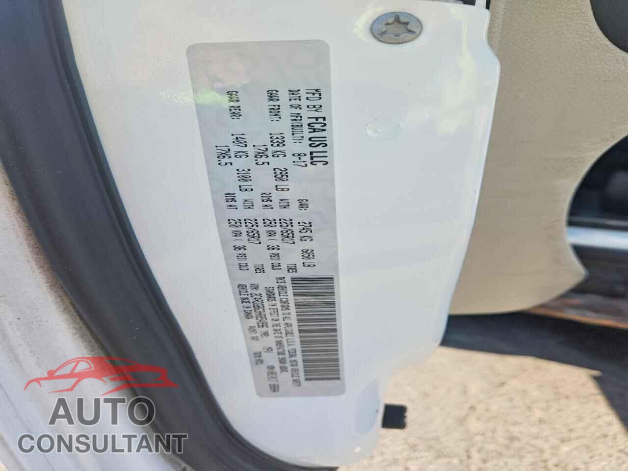 DODGE CARAVAN 2017 - 2C4RDGBG3HR854996