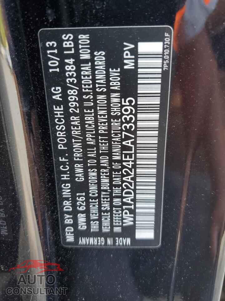 PORSCHE CAYENNE 2014 - WP1AD2A24ELA73395