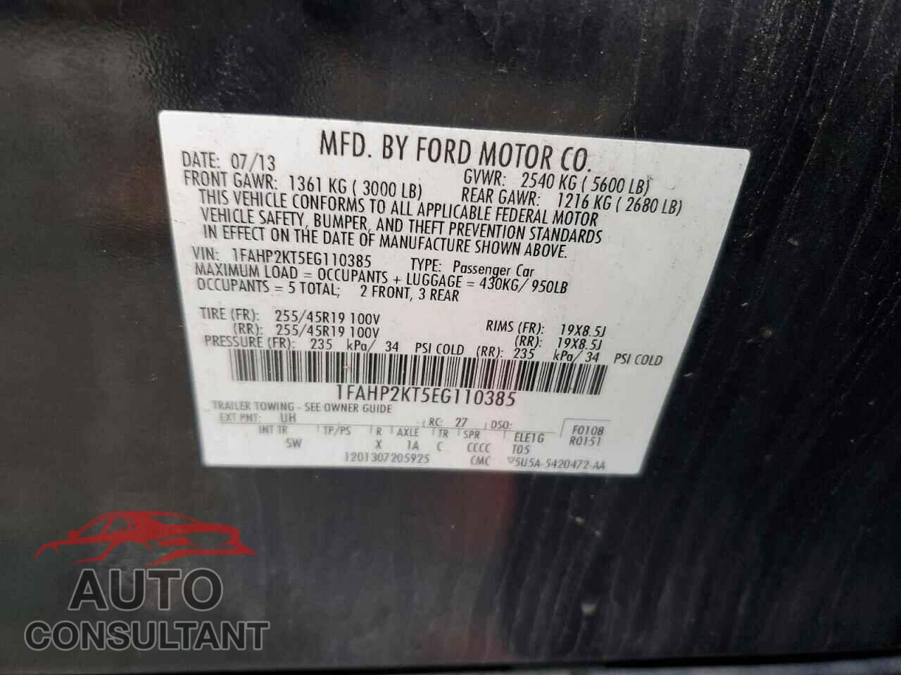 FORD TAURUS 2014 - 1FAHP2KT5EG110385