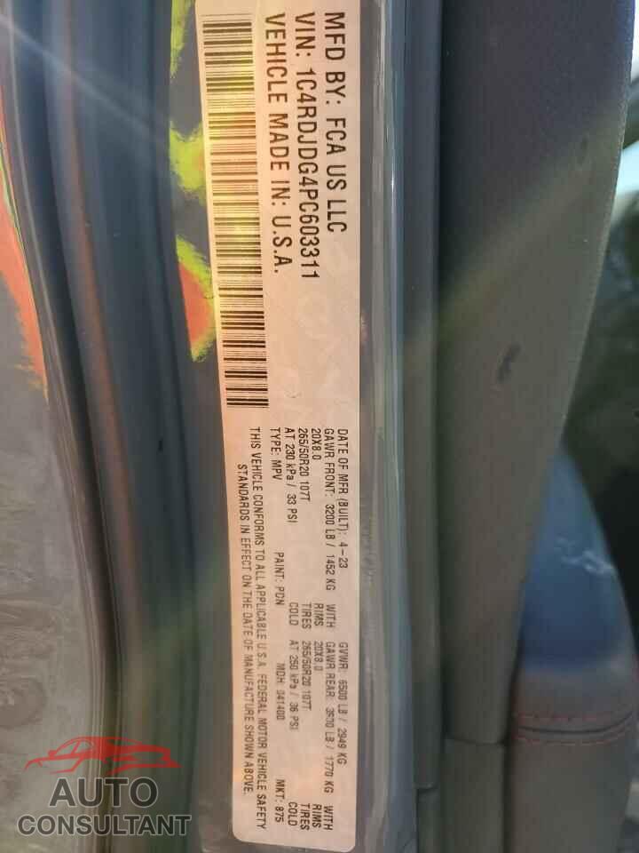 DODGE DURANGO 2023 - 1C4RDJDG4PC603311