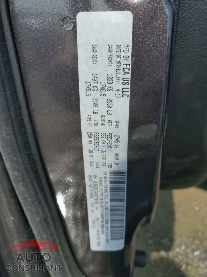 DODGE CARAVAN 2017 - 2C4RDGEG0HR750168