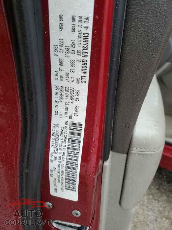 DODGE DURANGO 2013 - 1C4RDHDGXDC527534