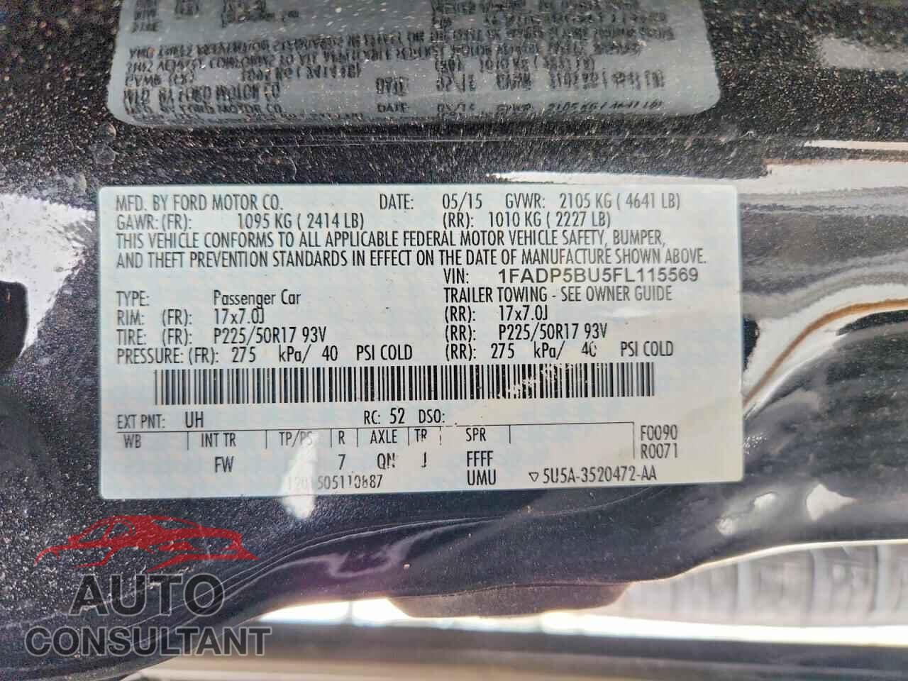 FORD C-MAX 2015 - 1FADP5BU5FL115569
