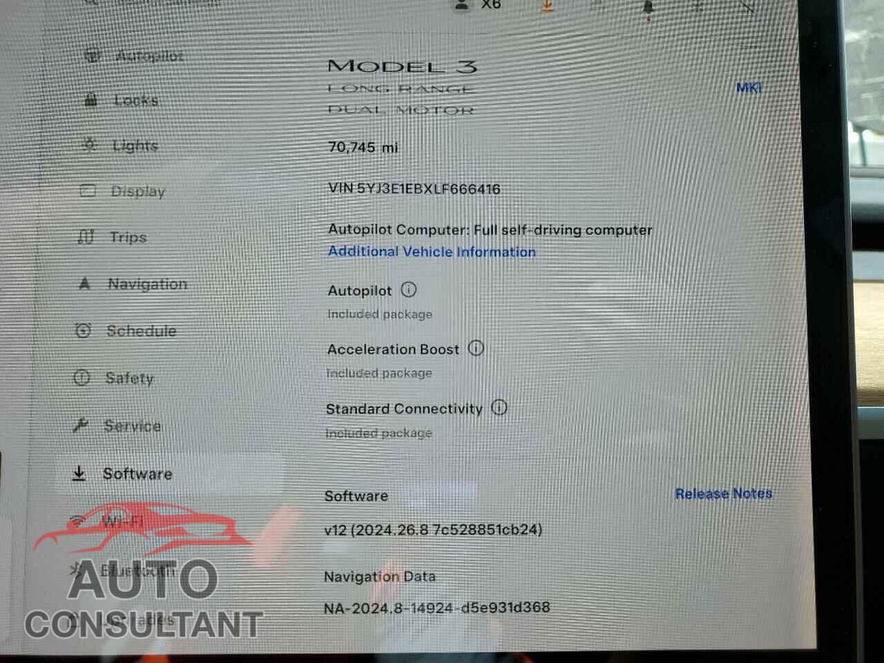 TESLA MODEL 3 2020 - 5YJ3E1EBXLF666416