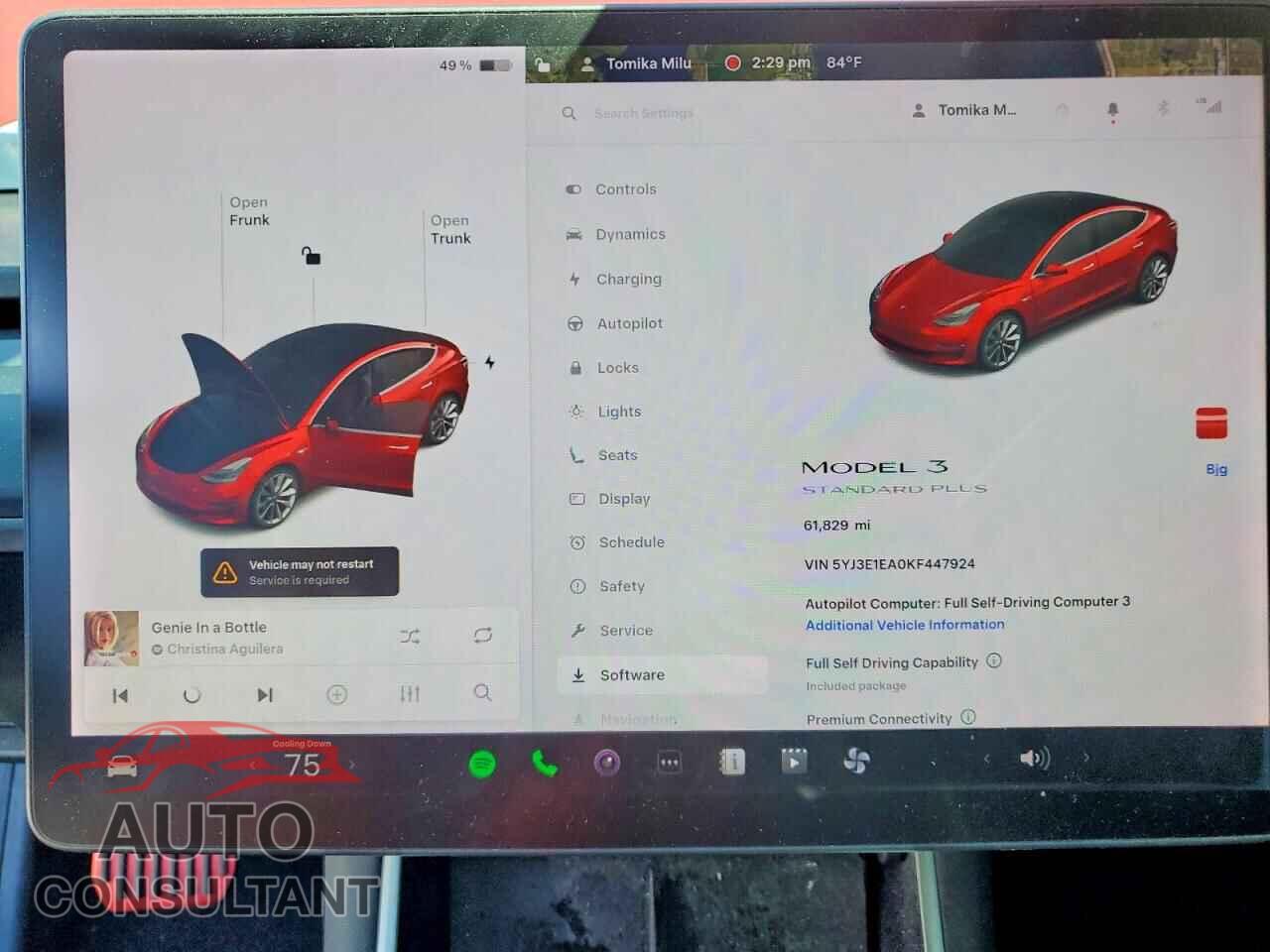 TESLA MODEL 3 2019 - 5YJ3E1EA0KF447924