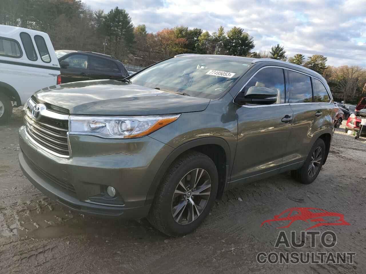 TOYOTA HIGHLANDER 2016 - 5TDJKRFH4GS324981
