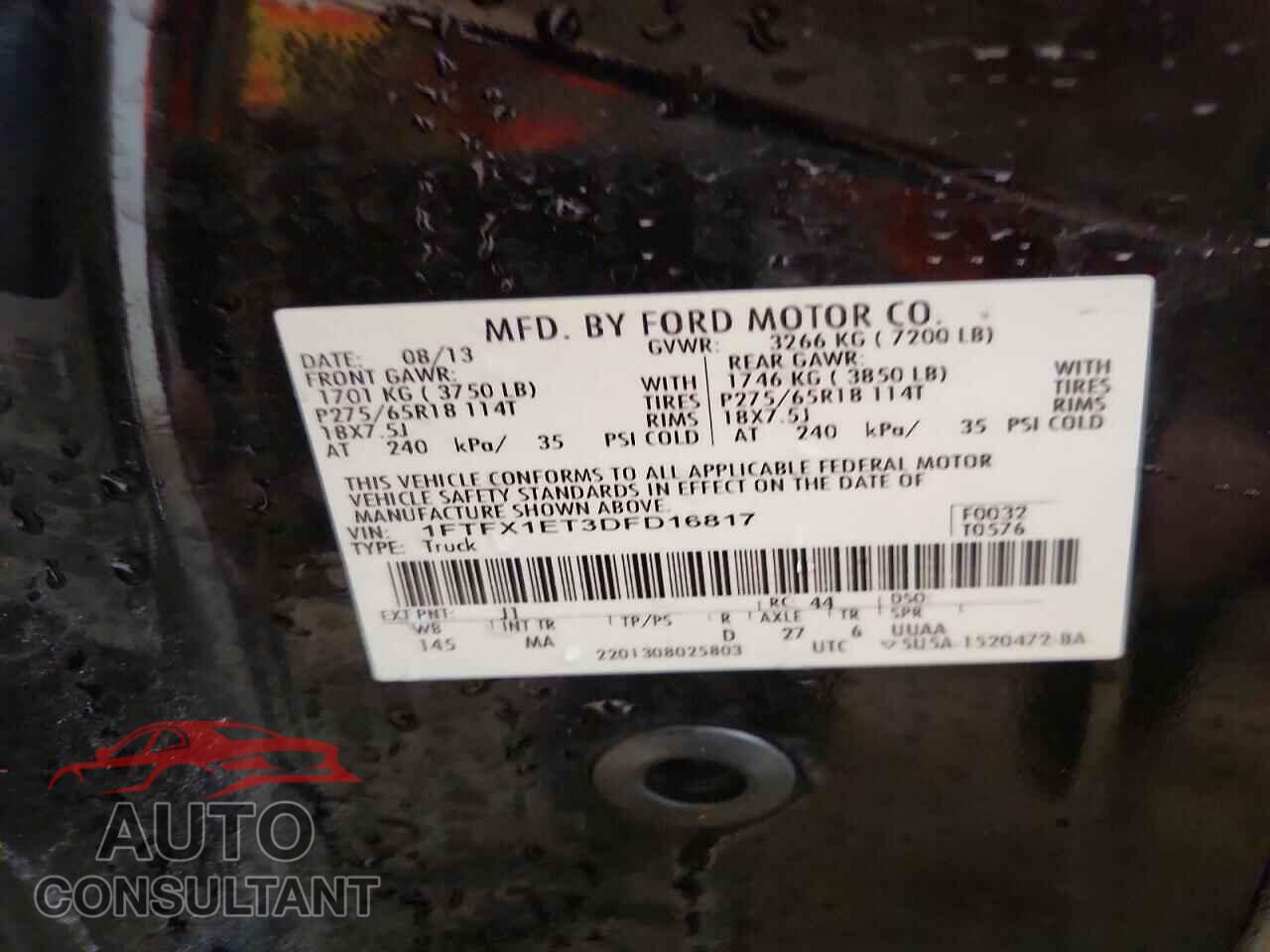 FORD F-150 2013 - 1FTFX1ET3DFD16817