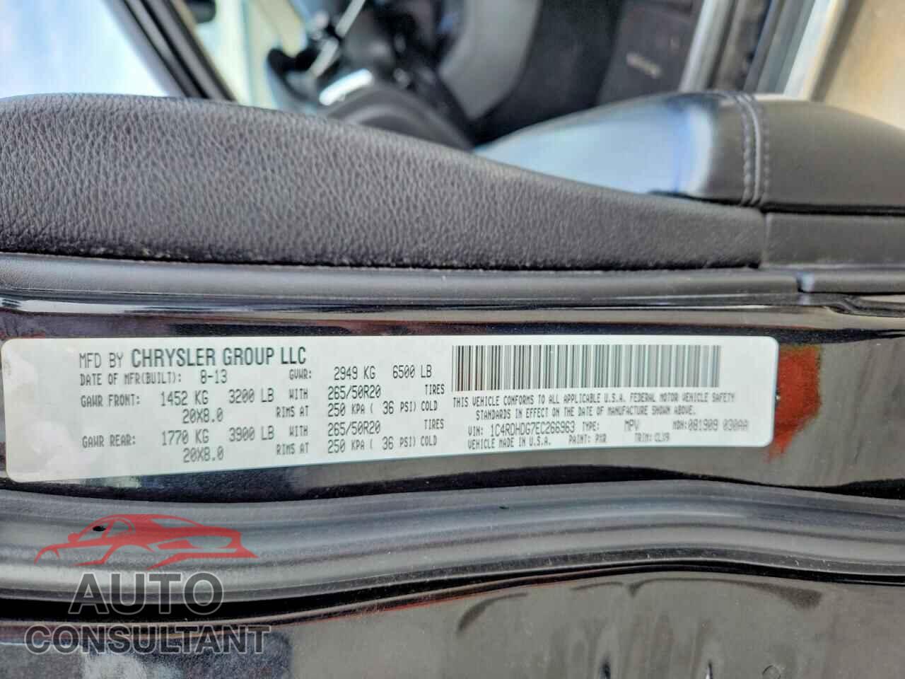 DODGE DURANGO 2014 - 1C4RDHDG7EC266963