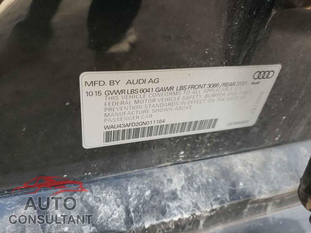 AUDI A8 2016 - WAU43AFD2GN011164