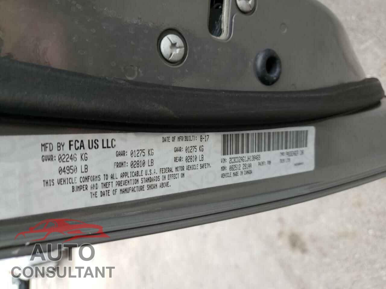 DODGE CHALLENGER 2018 - 2C3CDZAG1JH138469