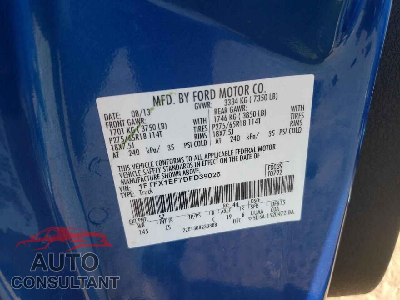 FORD F-150 2013 - 1FTFX1EF7DFD39026