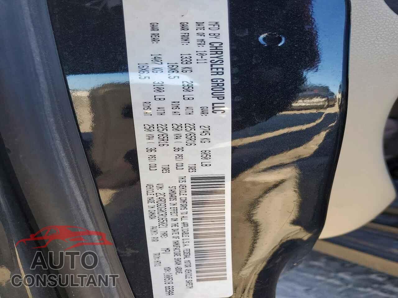 DODGE CARAVAN 2012 - 2C4RDGDG0CR165021