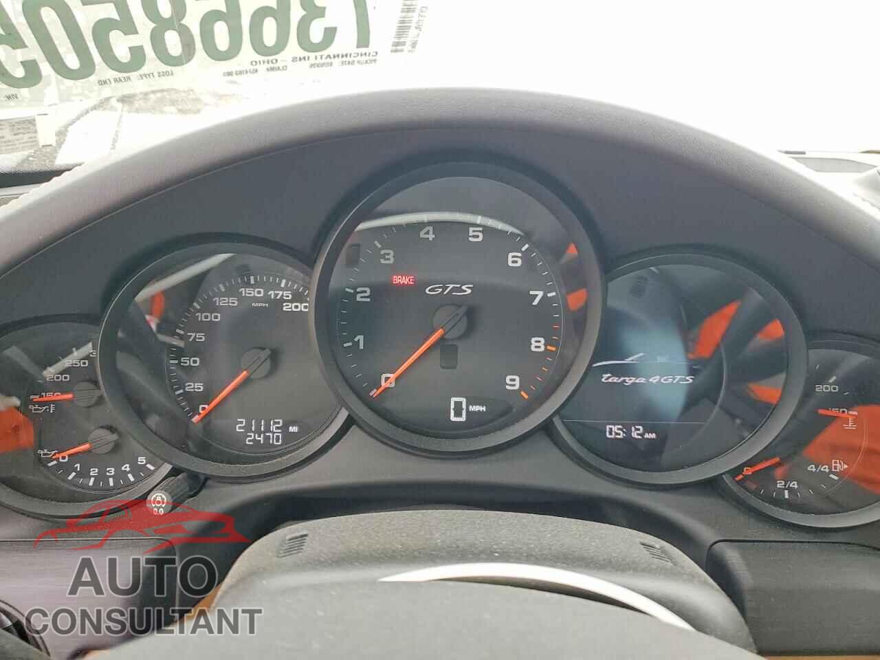 PORSCHE 911 2016 - WP0BB2A99GS136637