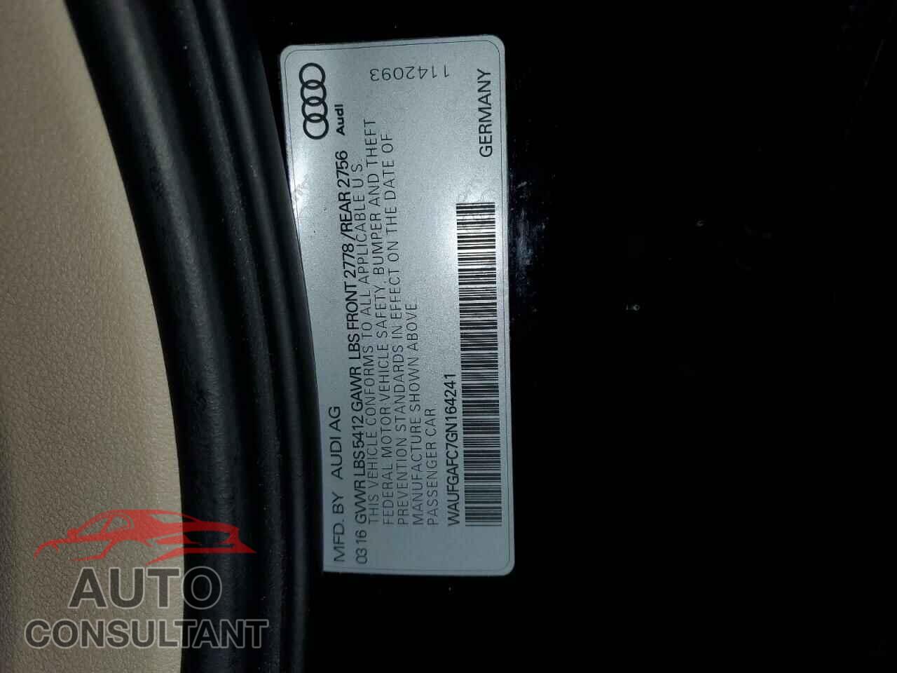 AUDI A6 2016 - WAUFGAFC7GN164241