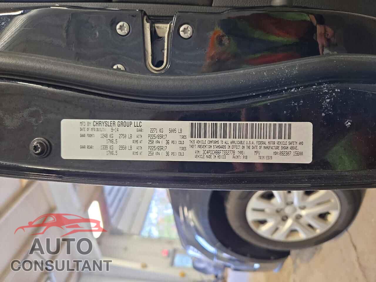 DODGE JOURNEY 2015 - 3C4PDCAB6FT552778