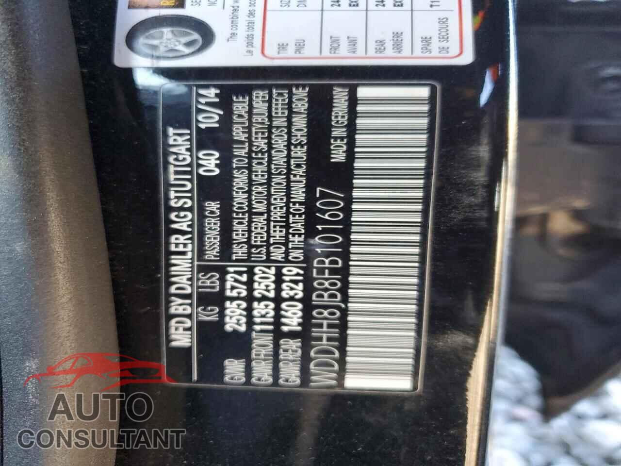 MERCEDES-BENZ E-CLASS 2015 - WDDHH8JB8FB101607
