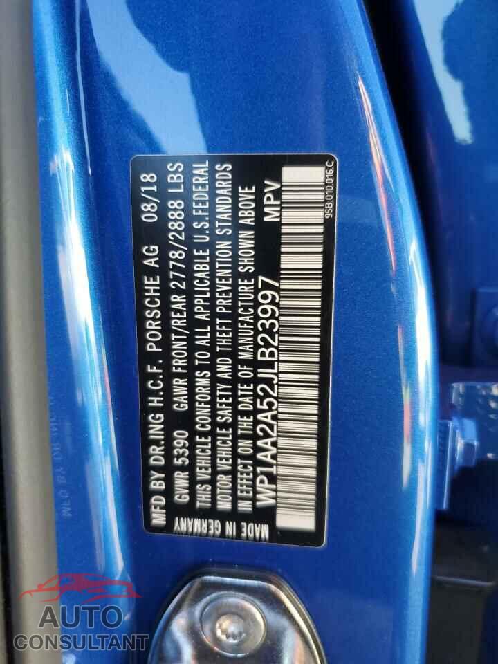 PORSCHE MACAN 2018 - WP1AA2A52JLB23997