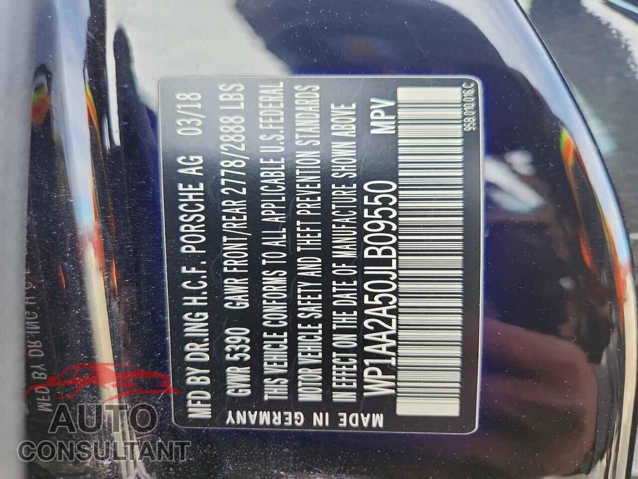 PORSCHE MACAN 2018 - WP1AA2A50JLB09550