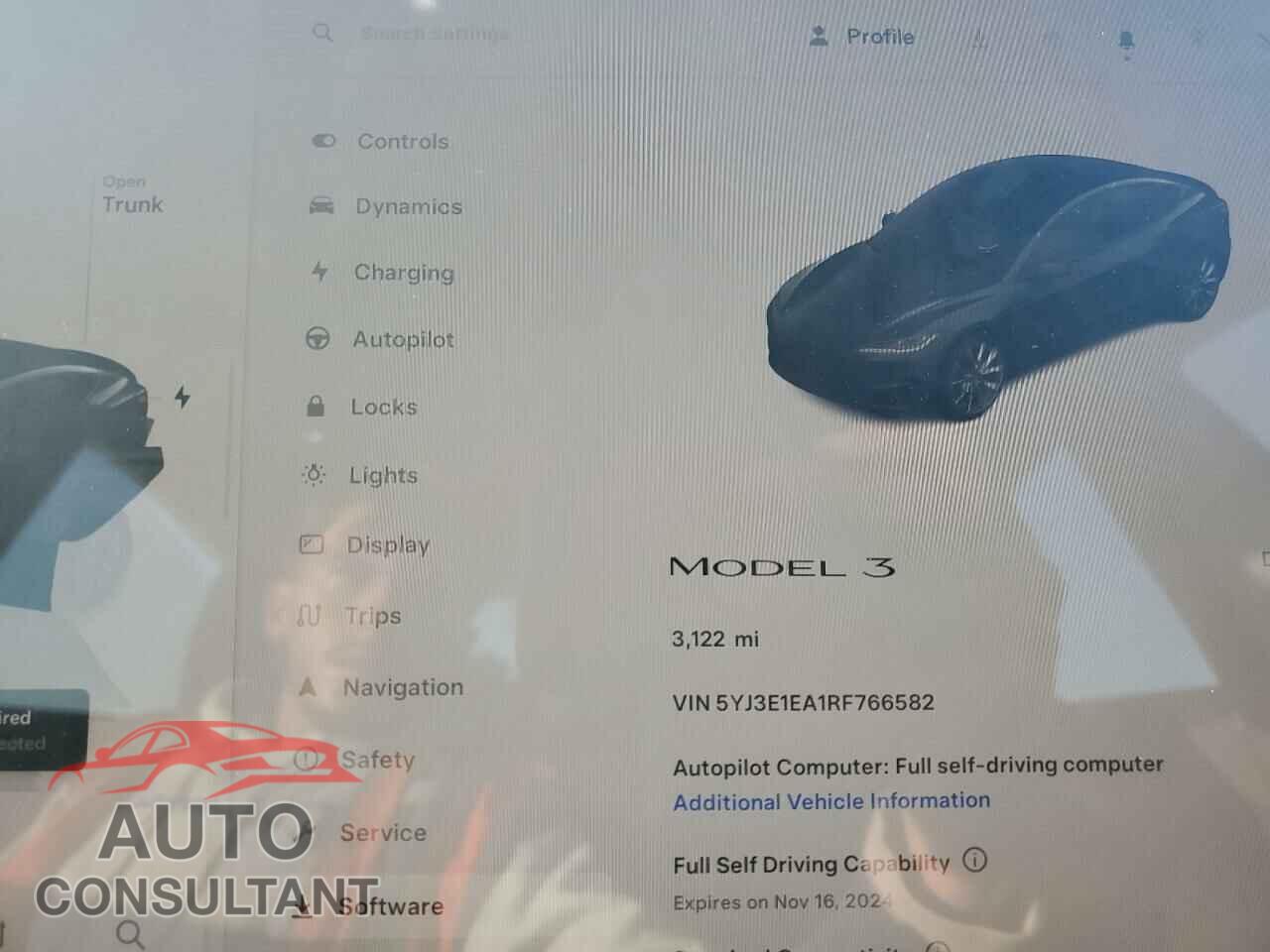 TESLA MODEL 3 2024 - 5YJ3E1EA1RF766582