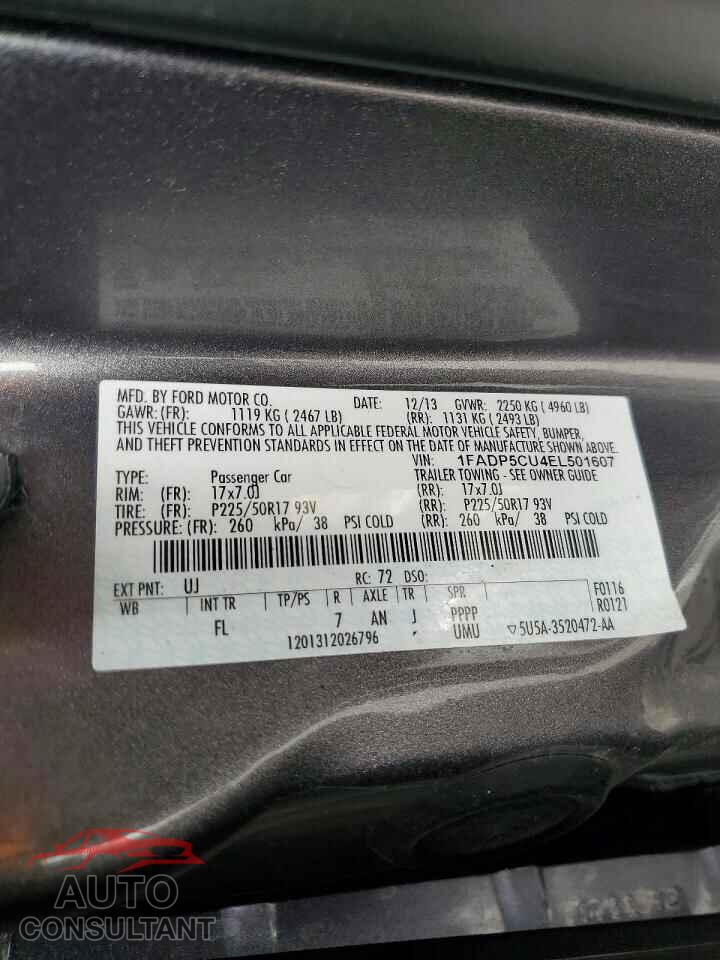 FORD CMAX 2014 - 1FADP5CU4EL501607