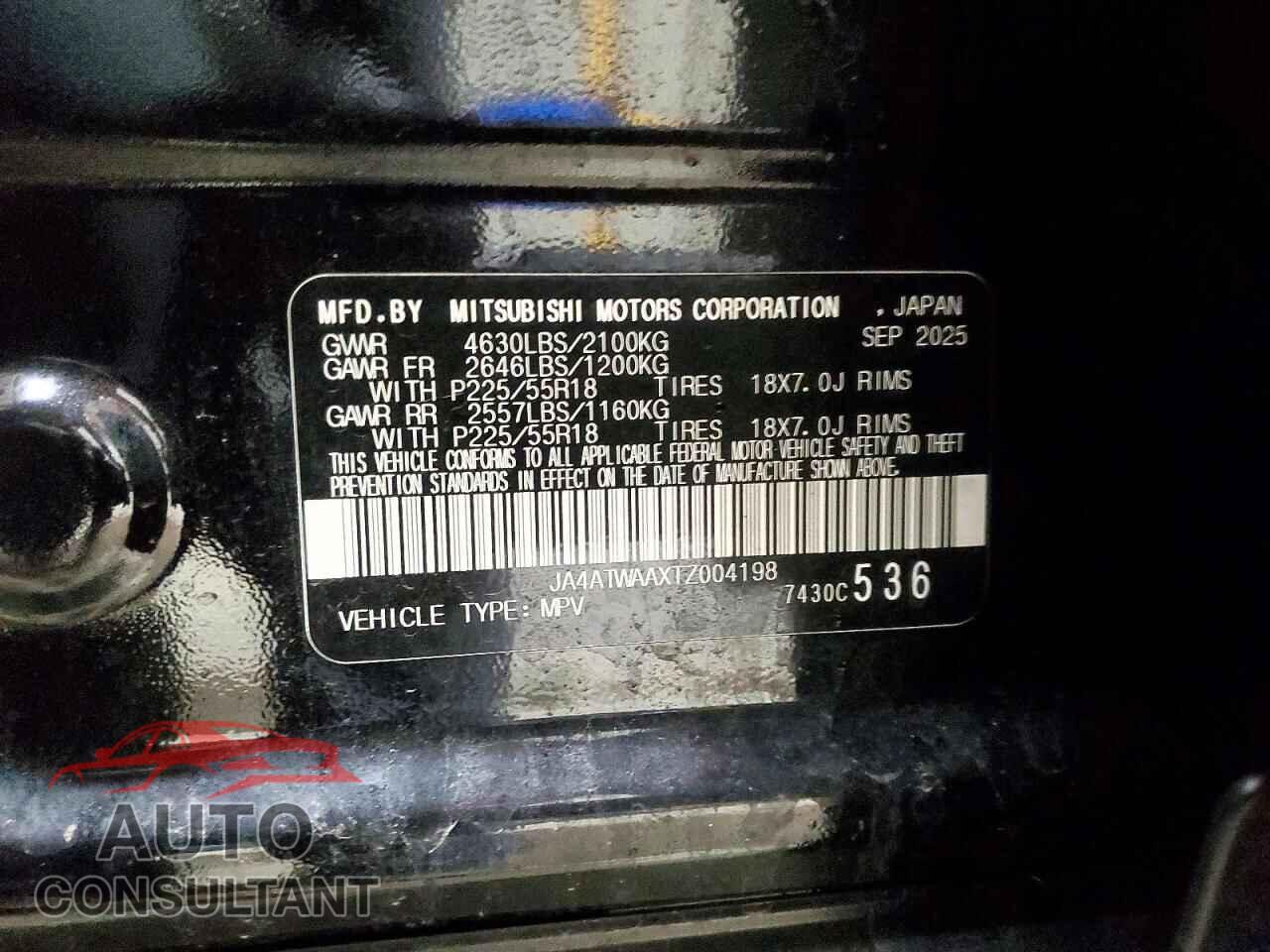 MITSUBISHI ECLIPSE 2026 - JA4ATWAAXTZ004198