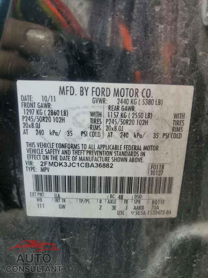 FORD EDGE 2012 - 2FMDK3JC1CBA36882
