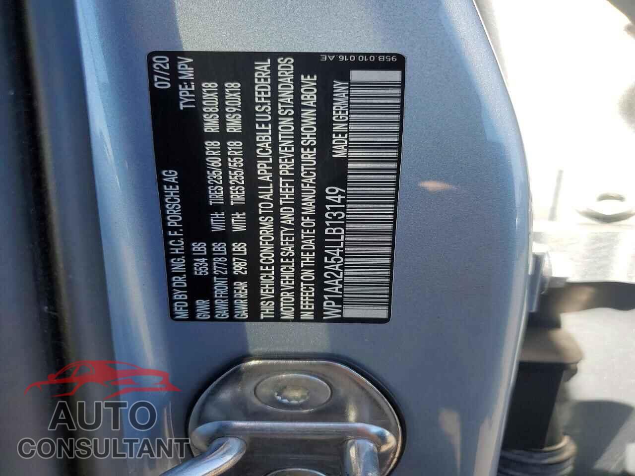 PORSCHE MACAN 2020 - WP1AA2A54LLB13149