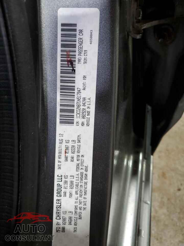 DODGE AVENGER 2013 - 1C3CDZAB7DN517847