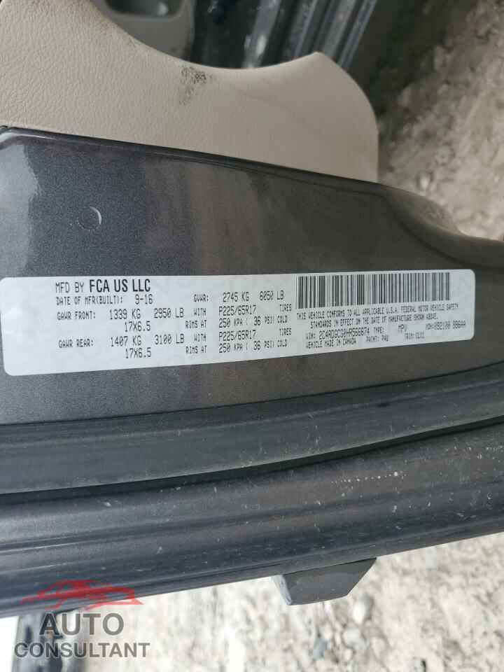 DODGE CARAVAN 2017 - 2C4RDGCG0HR566674